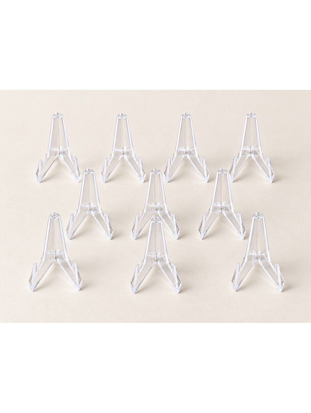 Clear Acrylic Mini Display Easels 10 Pack NEW